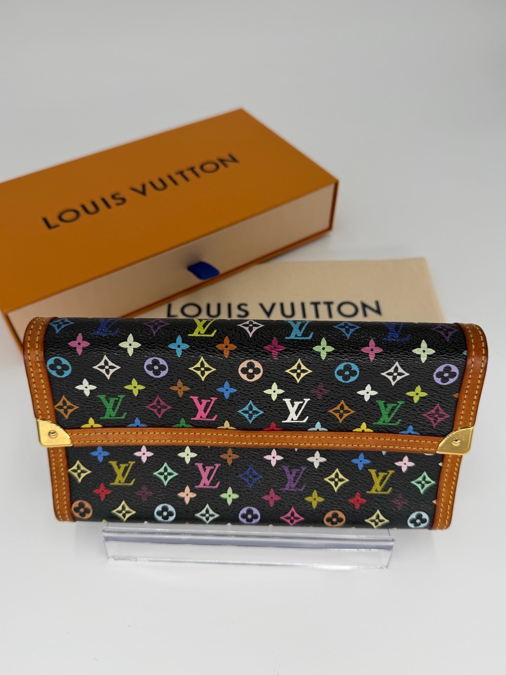 🌈Louis Vuitton x Takashi Murakami Porte Trésor International Wallet Full Set!🌈